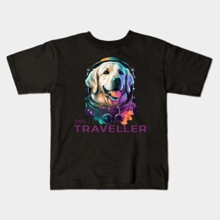 Golden retriever space traveller Kids T-Shirt